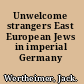 Unwelcome strangers East European Jews in imperial Germany /