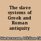 The slave systems of Greek and Roman antiquity /