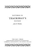 Patterns in Thackeray's fiction /