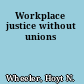 Workplace justice without unions