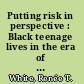 Putting risk in perspective : Black teenage lives in the era of AIDS /
