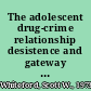 The adolescent drug-crime relationship desistence and gateway theories across user levels /