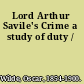 Lord Arthur Savile's Crime a study of duty /