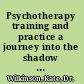 Psychotherapy training and practice a journey into the shadow side /