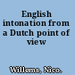 English intonation from a Dutch point of view