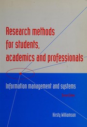 Research methods for students, academics and professionals : information management and systems /