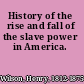 History of the rise and fall of the slave power in America.