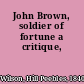 John Brown, soldier of fortune a critique,