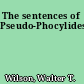 The sentences of Pseudo-Phocylides