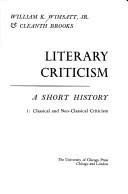 Literary criticism : a short history /