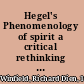 Hegel's Phenomenology of spirit a critical rethinking in seventeen lectures /