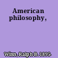 American philosophy,