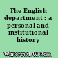 The English department : a personal and institutional history /