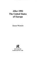 After 1992 : the United States of Europe /
