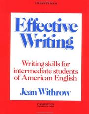 Effective writing : writing skills for intermediate students of American English : student's book /