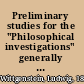 Preliminary studies for the "Philosophical investigations" generally known as The blue and brown books.