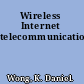 Wireless Internet telecommunications