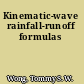 Kinematic-wave rainfall-runoff formulas