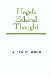 Hegel's ethical thought /