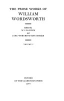 The prose works of William Wordsworth /