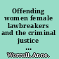 Offending women female lawbreakers and the criminal justice system /