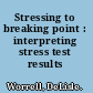 Stressing to breaking point : interpreting stress test results /