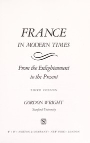 France in modern times : from the Enlightenment to the present /