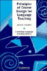 Principles of course design for language teaching /