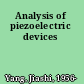 Analysis of piezoelectric devices