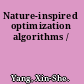 Nature-inspired optimization algorithms /