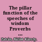 The pillar function of the speeches of wisdom Proverbs 1:20-33, 8:1-36, and 9:1-6 in the structural framework of Proverbs 1-9 /