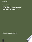 Études stylistiques comparatives : Néerlandais-Français /