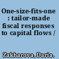 One-size-fits-one : tailor-made fiscal responses to capital flows /