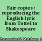 Fair copies : reproducing the English lyric from Tottel to Shakespeare /