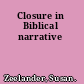 Closure in Biblical narrative