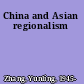 China and Asian regionalism