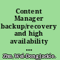 Content Manager backup/recovery and high availability strategies, options, and procedures /