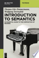 Introduction to semantics an essential guide to the composition of meaning /