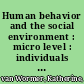 Human behavior and the social environment : micro level : individuals and families /